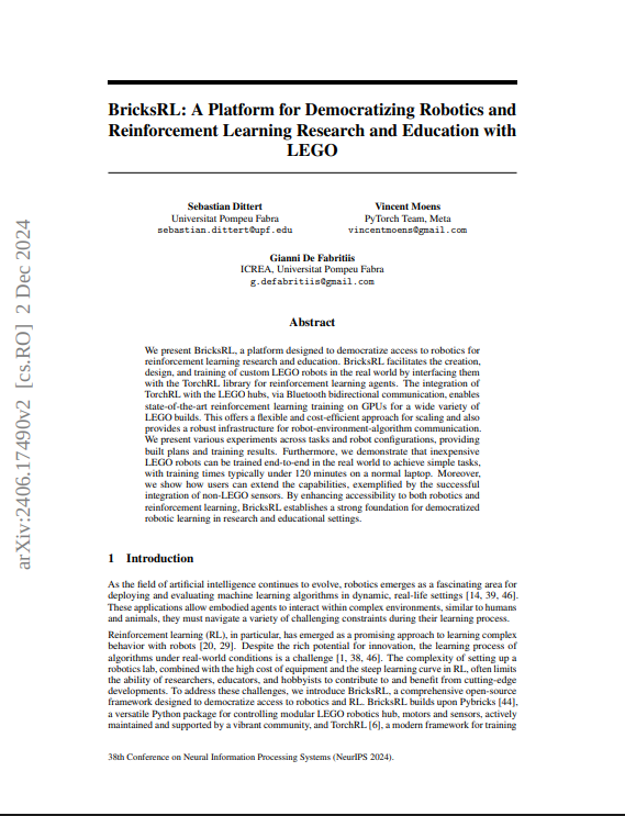 BricksRL paper front page