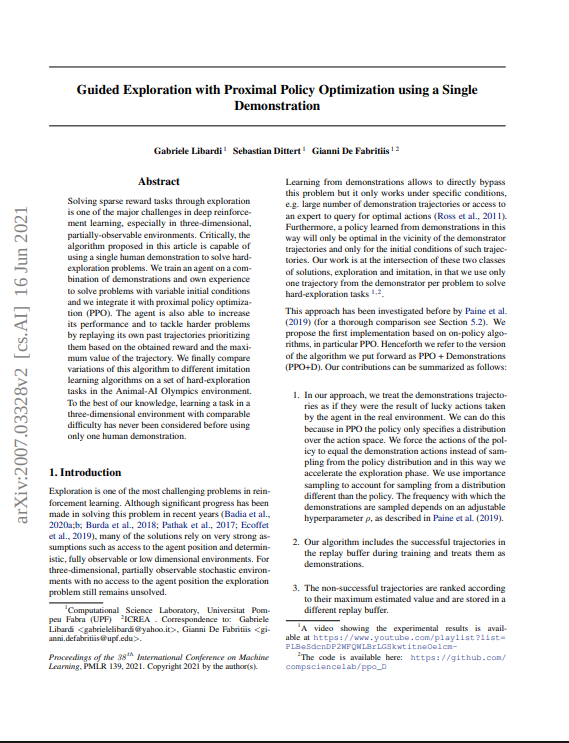 Guided Exploration paper front page