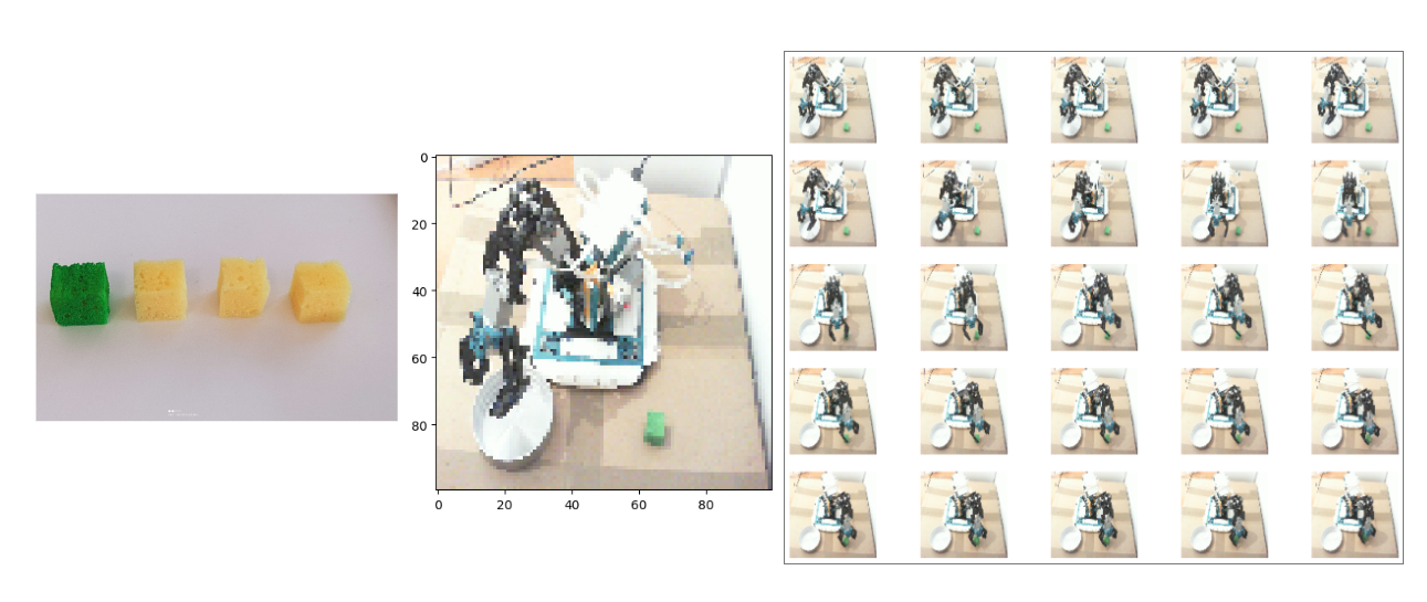 Robot view — green objects